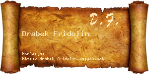 Drabek Fridolin névjegykártya